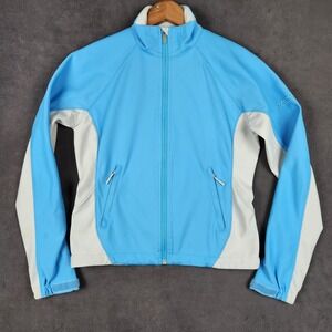 Marmot Windstopper Softshell Jacket Womens Small Blue Gray Full Zip Fleece Lined